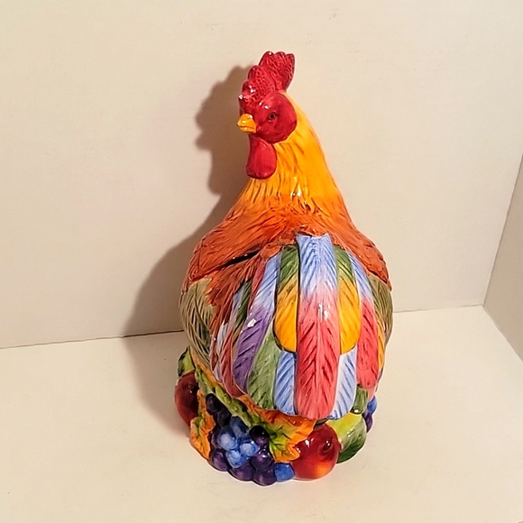 UNIQUE VTG RARE MADE EXCLUSIVELY FOR HARRY AND DAVID ROOSTER COOKIE JAR - Picture 4 of 10